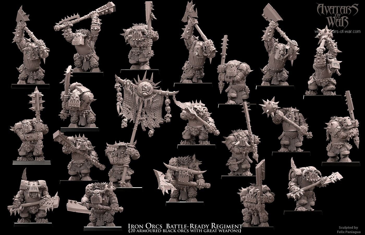 Iron Orcs Battleready Reinforcements, per single model  - By Avatars of War