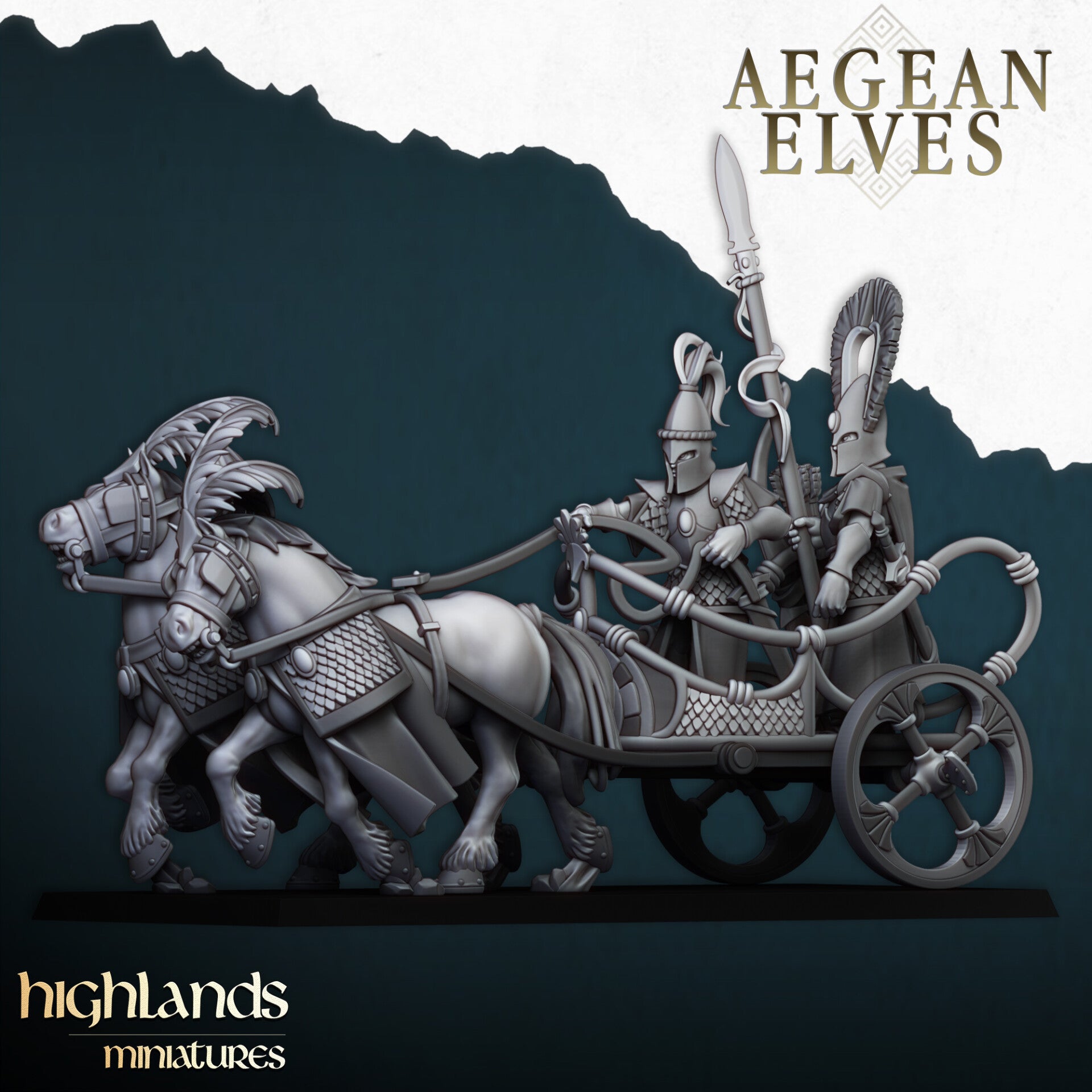 Aegean Elves - Aegean Chariot - By Highlands Miniatures