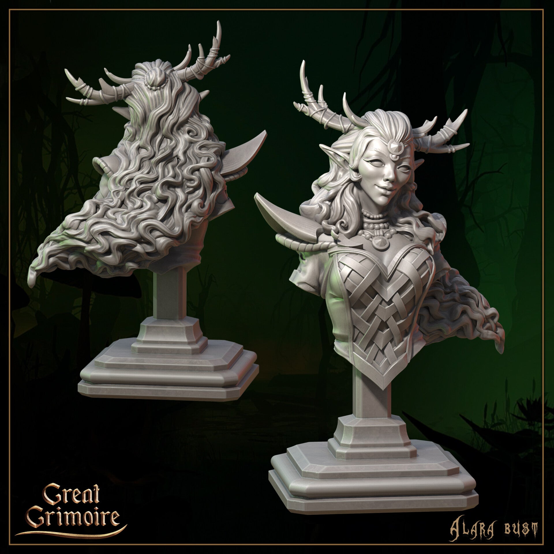 Song of the Forest - Alara the Sylvan Druid - Bust - by Great Grimoire