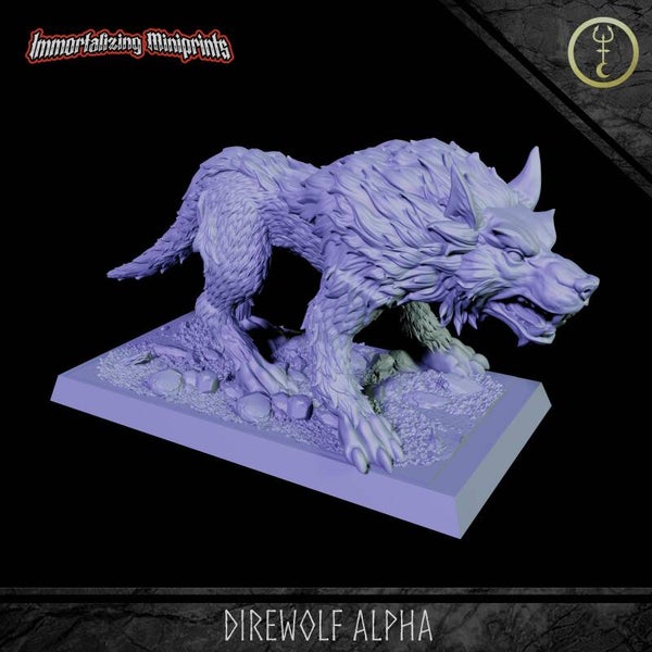 Direwolf Alpha - 32mm Medium - by Immortalizing Miniprints
