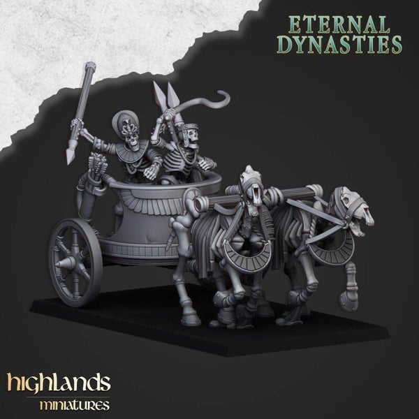 Eternal Dynasties - Ancient Skeletal Chariot 1 - By Highlands Miniatures