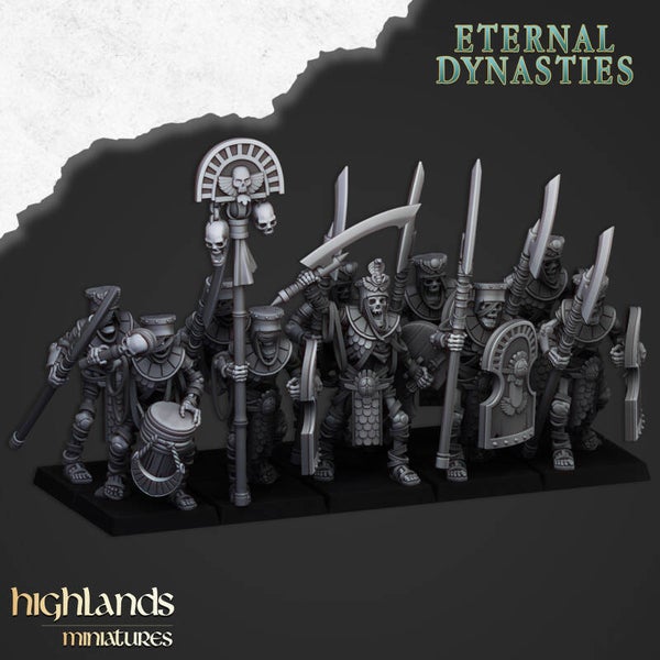 Eternal Dynasties - Ancient Guard with Halberds 10x - By Highlands Miniatures