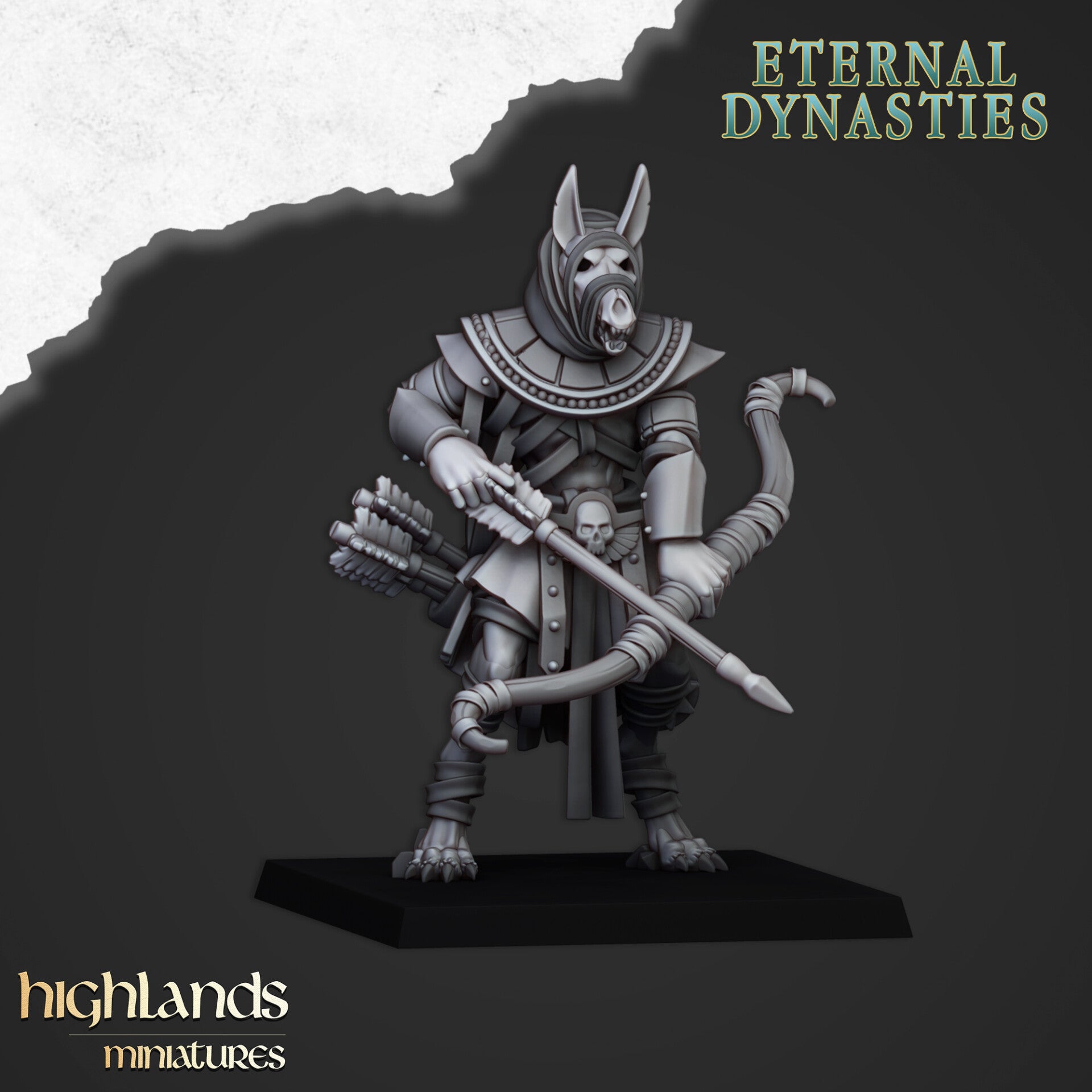 Eternal Dynasties - Anubis Guard Bow 1 - By Highlands Miniatures