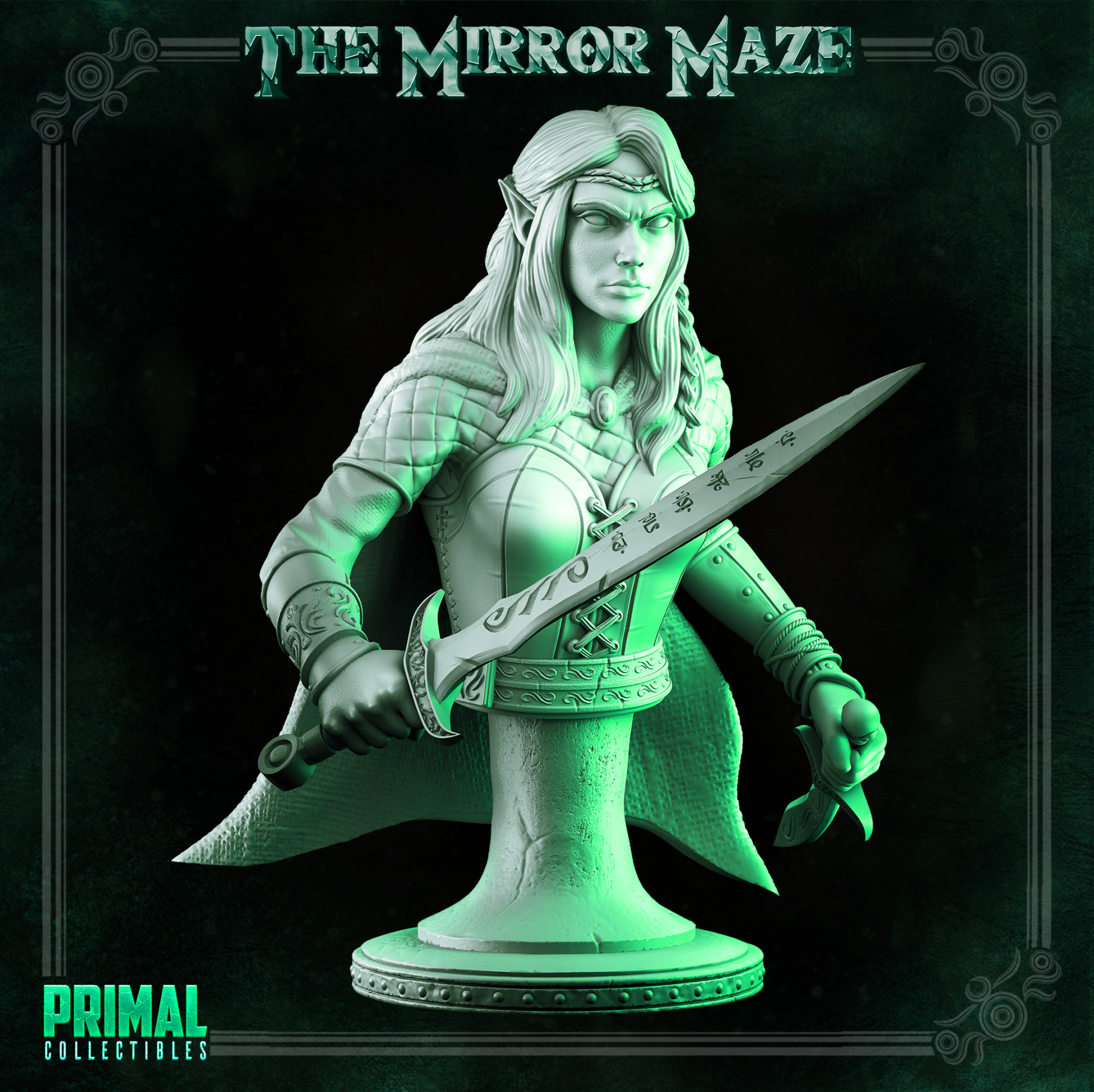 Mirror Maze - Elf Lauriel Bust - ca. 80mm - by Primal Collectibles