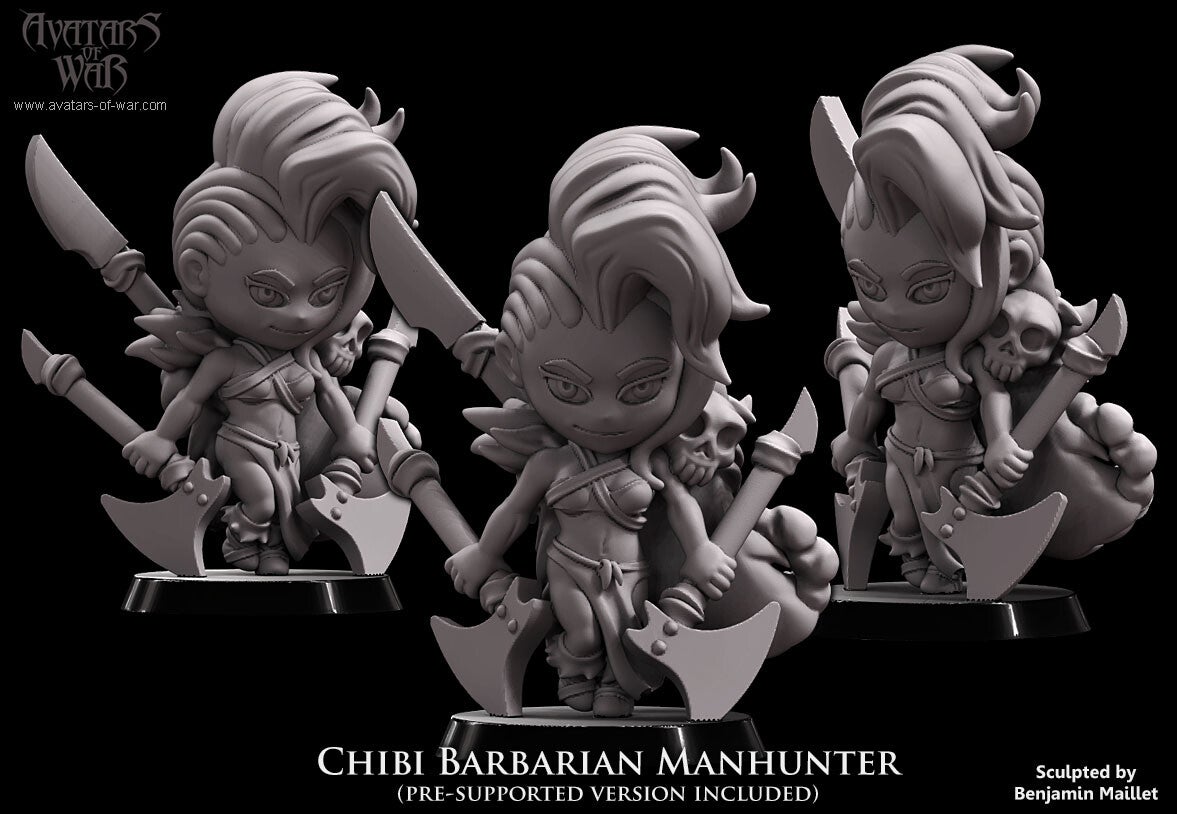 Barbarian Manhunter Chibi - By Avatars of War