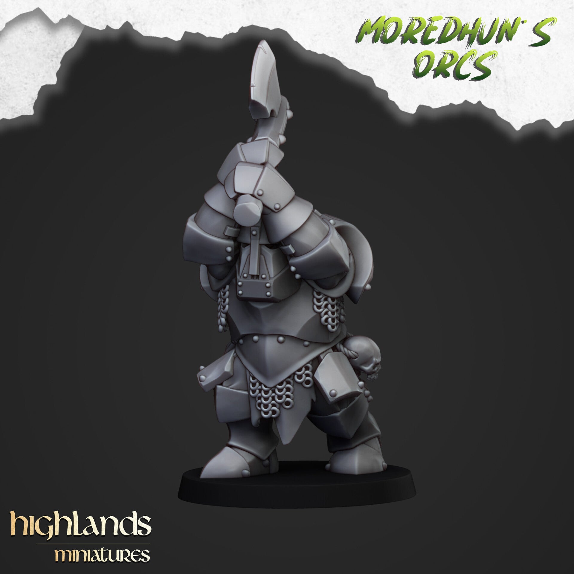 Moredhun's Orcs - Armoured Orc Greatweapons 6x- By Highlands Miniatures