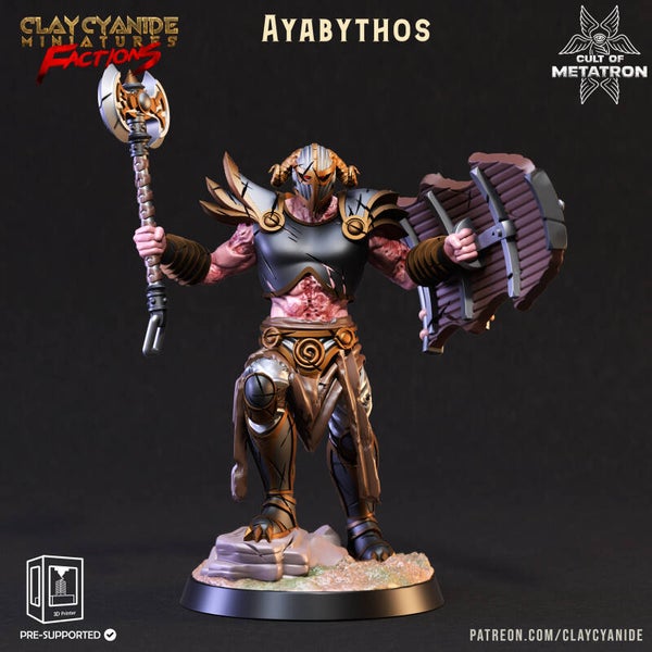 Cult of Metatron - Ayabythos - 32mm model - by Clay Cyanide