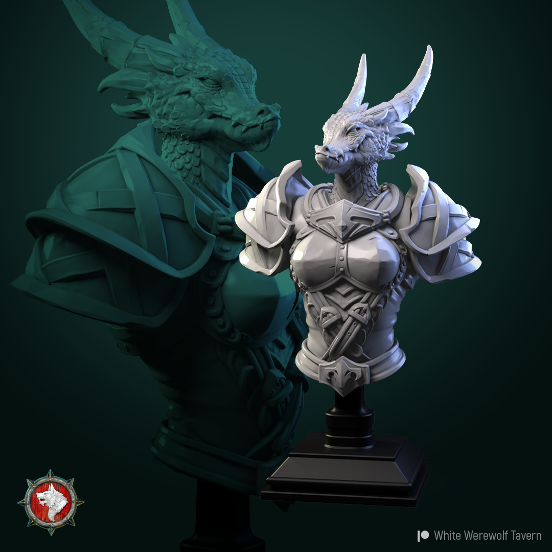 Hoard of the Green Dragon - Armored Arsha  - Bust