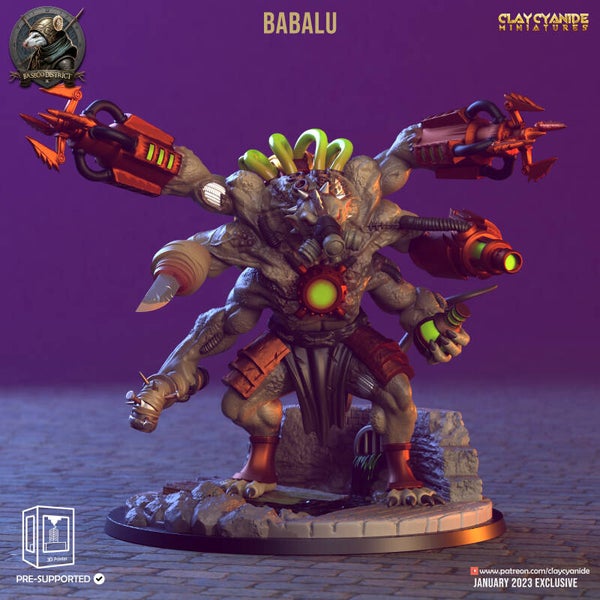Baseco Distric - Babalu - 32mm Huge - by Clay Cyanide