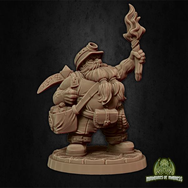 Hold My Dwarf - Baldur the Adventurer - 32mm - by Miniatures of Madness