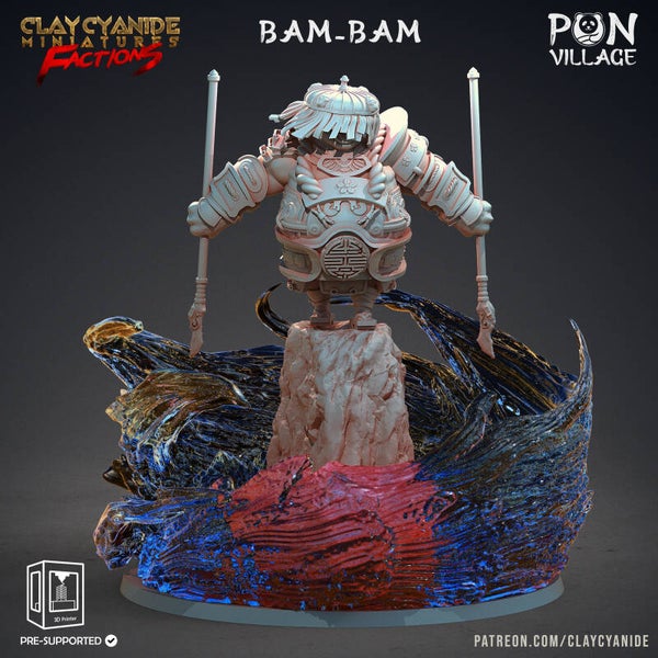 PON Village - Bam-Bam - 32mm Huge model - by Clay Cyanide