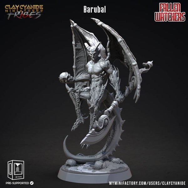 Fallen Watchers - Barubal - 32mm model - by Clay Cyanide