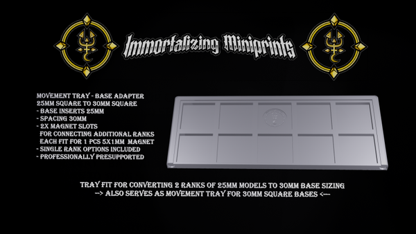 IMP - Base Adapting Movement Tray 25-30mm - Double Front rank
