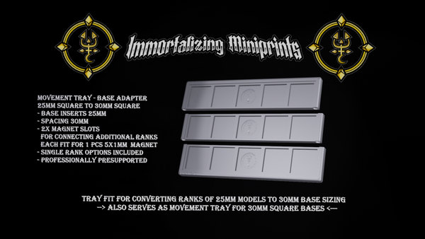 IMP - Base Adapting Movement Tray 20-25mm - Single Middle rank