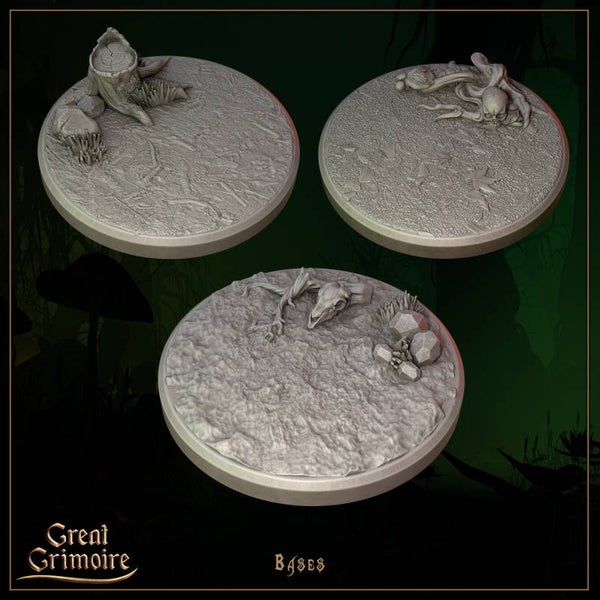 Song of the Forest - Special Bases "Forest" 3x 50mm - by Great Grimoire