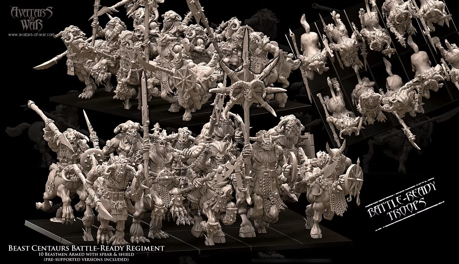Battleready Beast Centaurs 5x no command - By Avatars of War