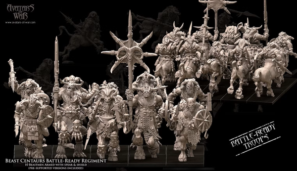 Battleready Beast Centaurs 5x with Command - By Avatars of War