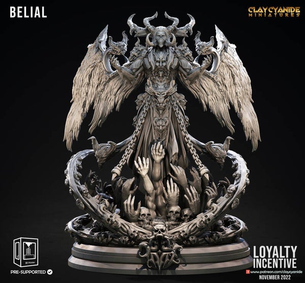 Princes of Hell - Belial - Large Model - 155mm - by Clay Cyanide