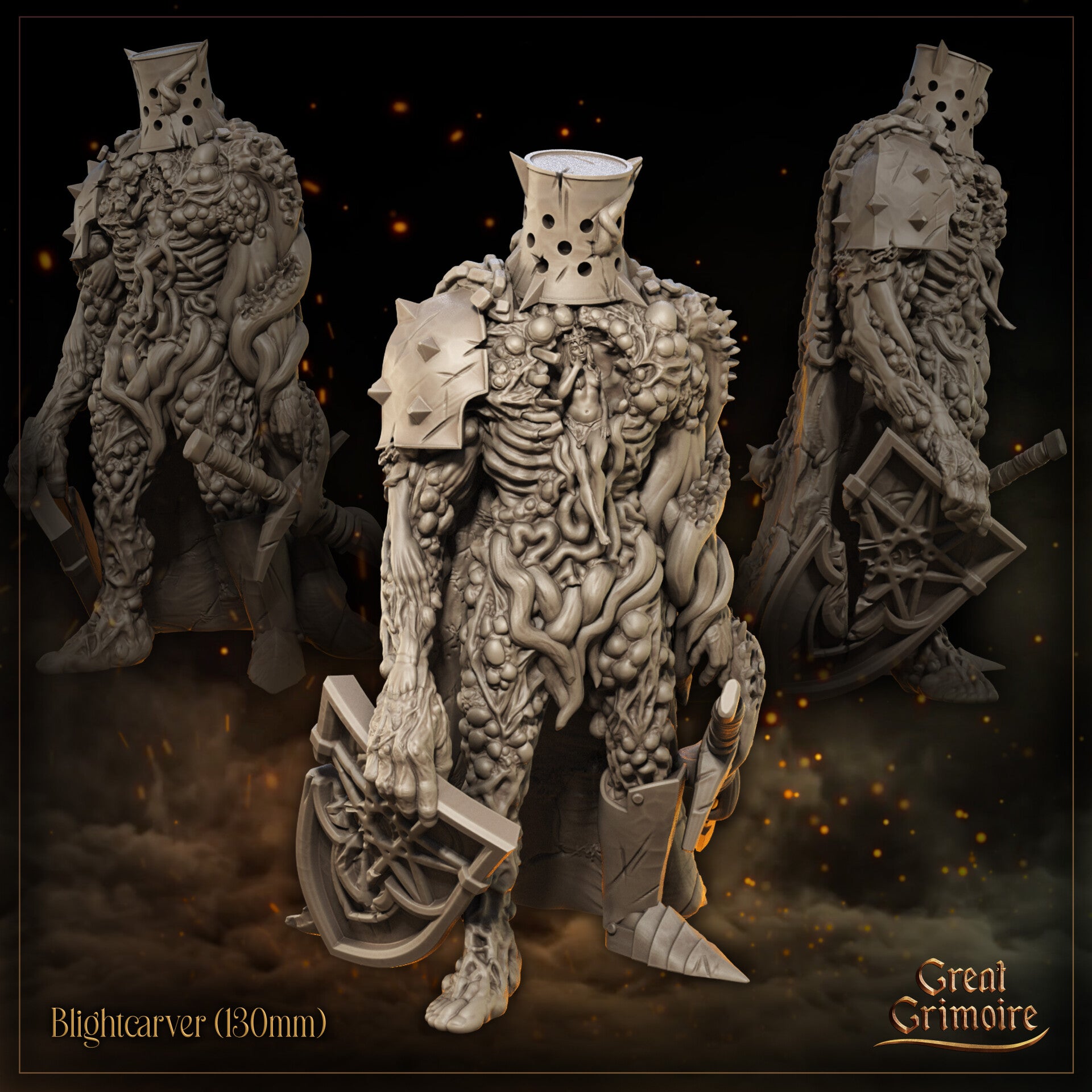 Shadows of the Frontline - Blightcarver - 32mm (Giant 130mm)- by Great Grimoire