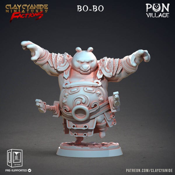 PON Village - Bo-Bo - 32mm Large model - by Clay Cyanide
