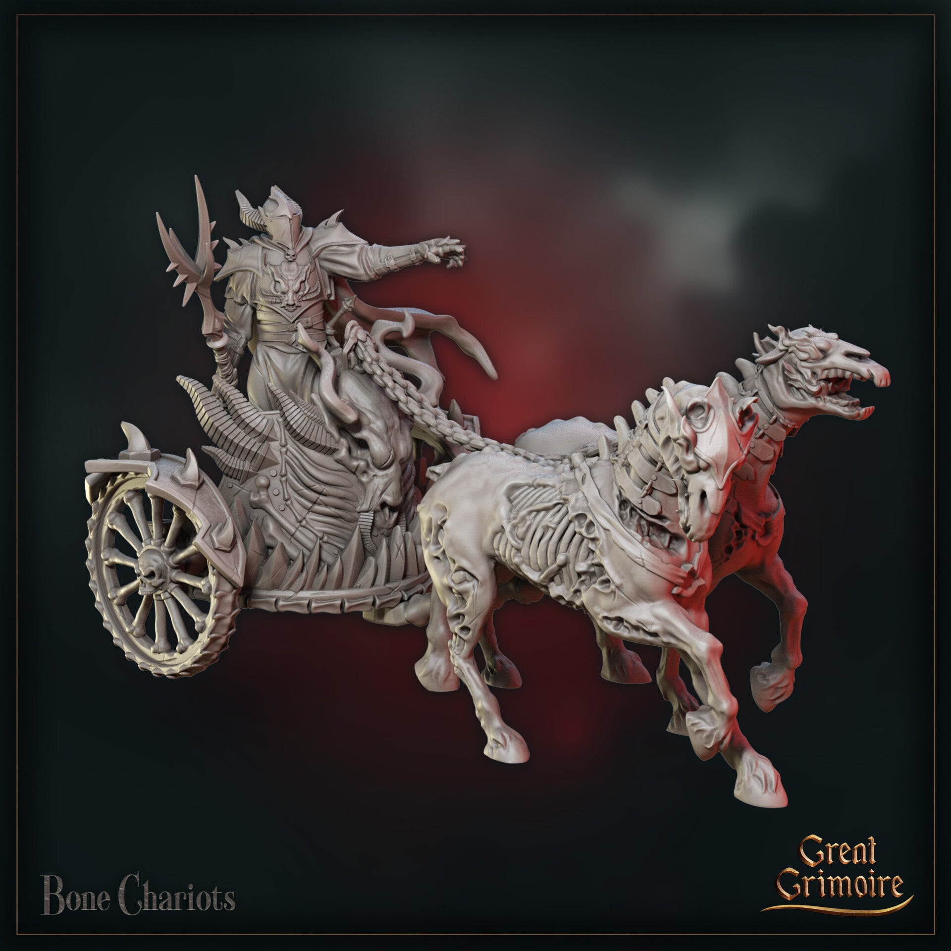 Tournament of the Damned - Bone Chariot - 32mm - by Great Grimoire