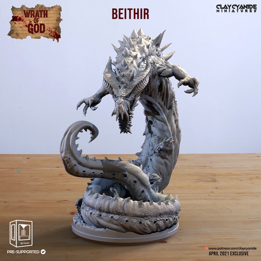 Wrath of God - Beithir - 32mm Huge - by Clay Cyanide