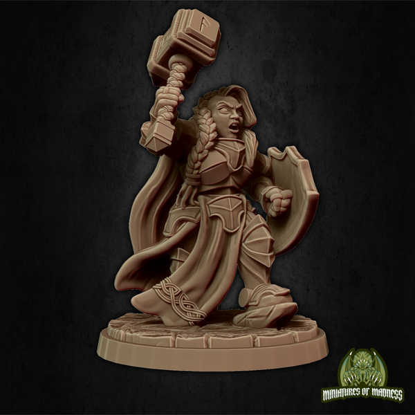 Hold My Dwarf - Bryna the Indomitable - 32mm - by Miniatures of Madness