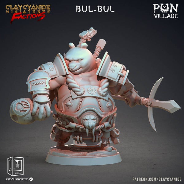 PON Village - Bul-Bul - 32mm Large model - by Clay Cyanide