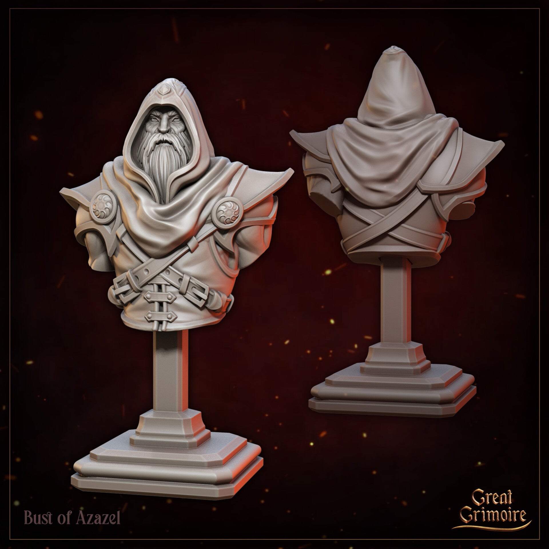 Chained by Shadow - Azazel - Bust - by Great Grimoire