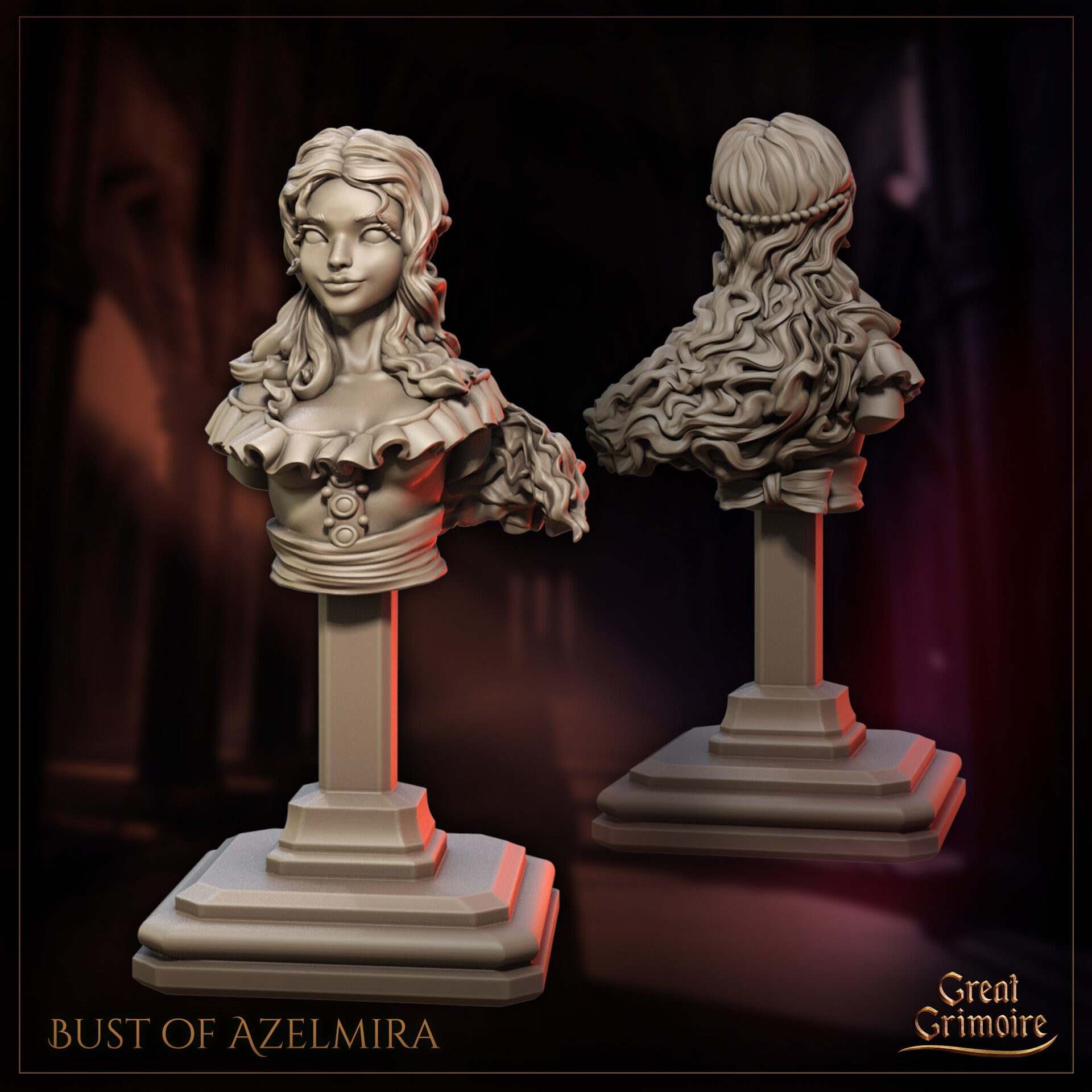 Cathedral of Shadows - Azelmira - Bust - by Great Grimoire