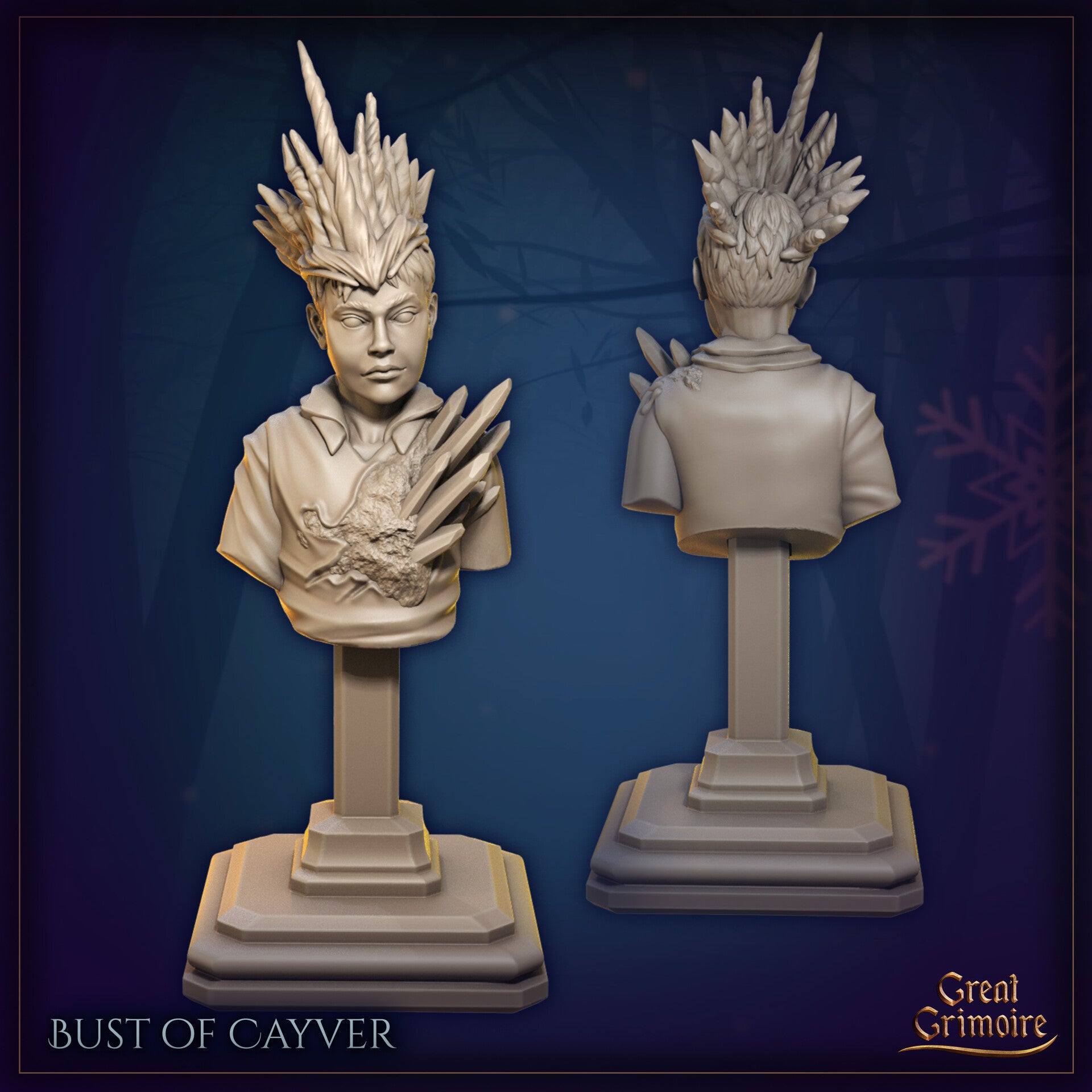 The Glacial Curse - Cayver - Bust - by Great Grimoire