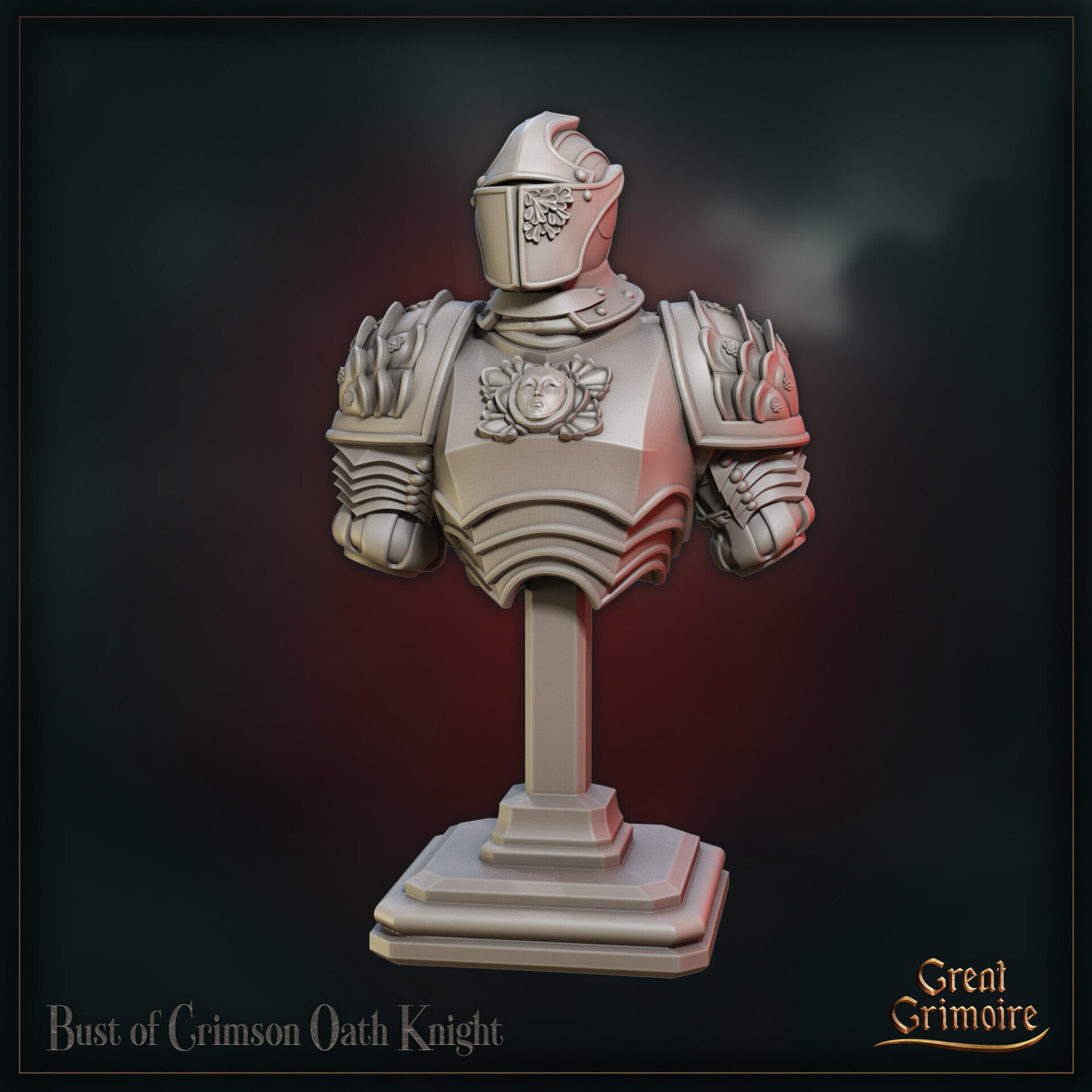 Tournament of the Damned - Crimson Oath Knight - Bust - by Great Grimoire