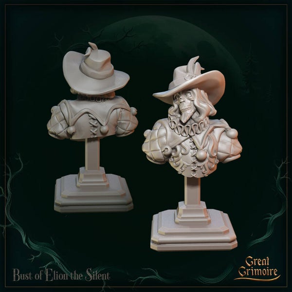 Songs of the Eternal Night - Elion the Silent - Bust - by Great Grimoire