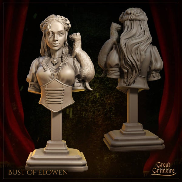The Smile of Shadows - Elowen - Bust - by Great Grimoire