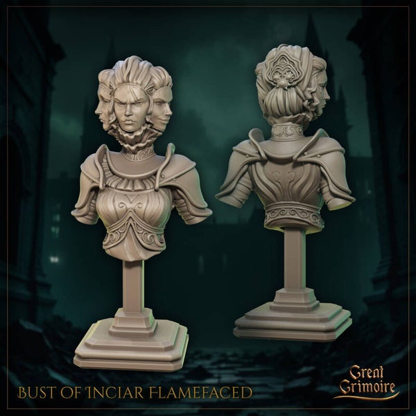 The City of Lost Souls - Inciar Flamefaced - Bust - by Great Grimoire
