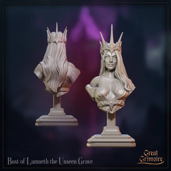 Dark Messiah - Lamneth the Unseen Grave - Bust - by Great Grimoire