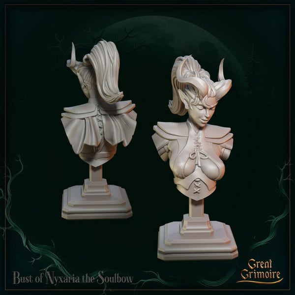 Songs of the Eternal Night - Nyxaria the Soulbow - Bust - by Great Grimoire