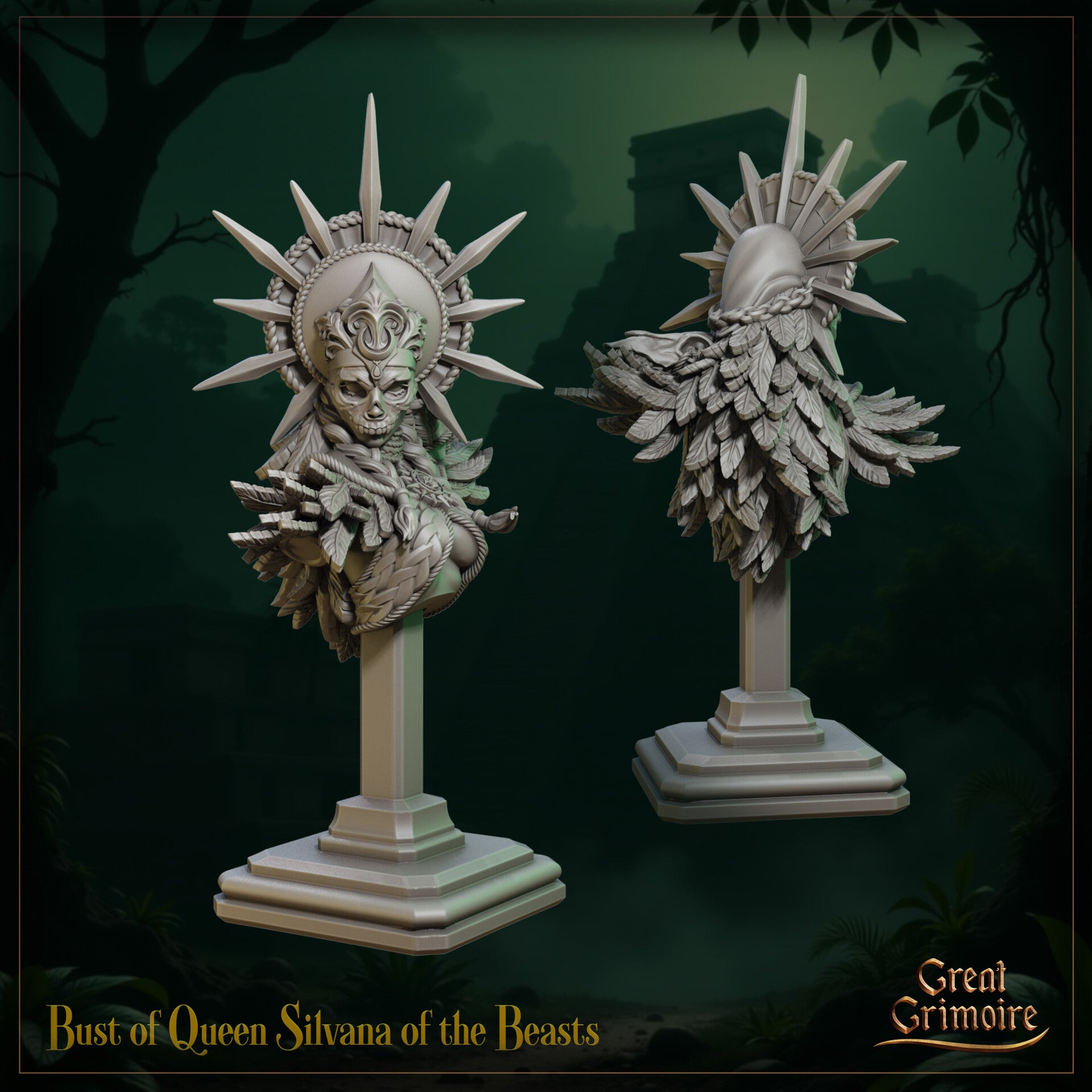 Last Roar of the Beast - Queen Silvana - Bust - by Great Grimoire