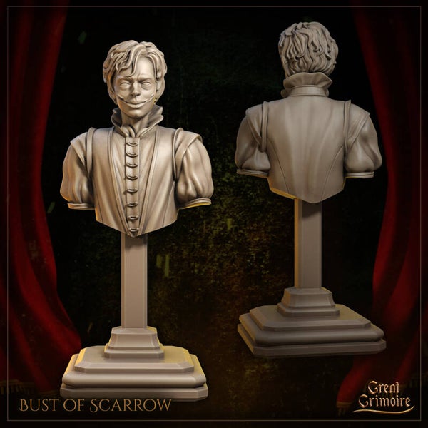 The Smile of Shadows - Scarrow - Bust - by Great Grimoire