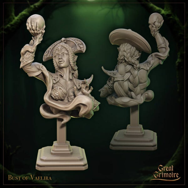 Harvest of the Undying - Vaelira the Soulbinder - Bust - by Great Grimoire