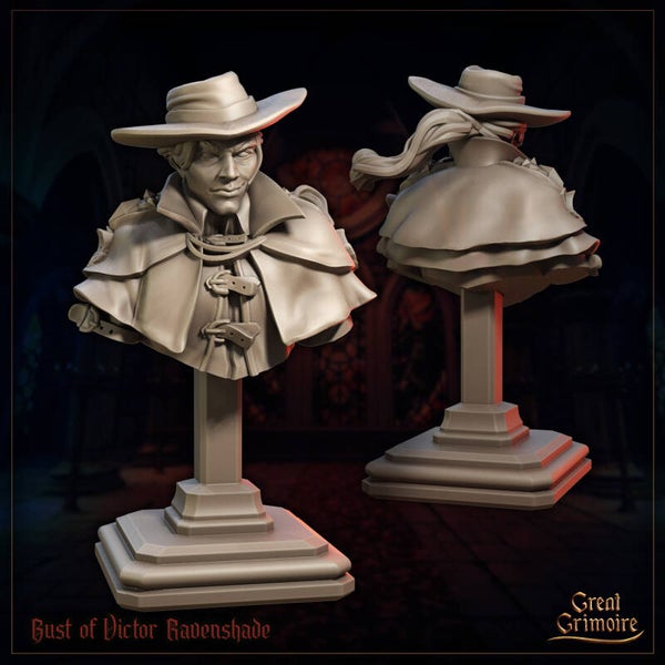 Shadows on the Blood Moon - Victor Ravenshade - Bust - by Great Grimoire