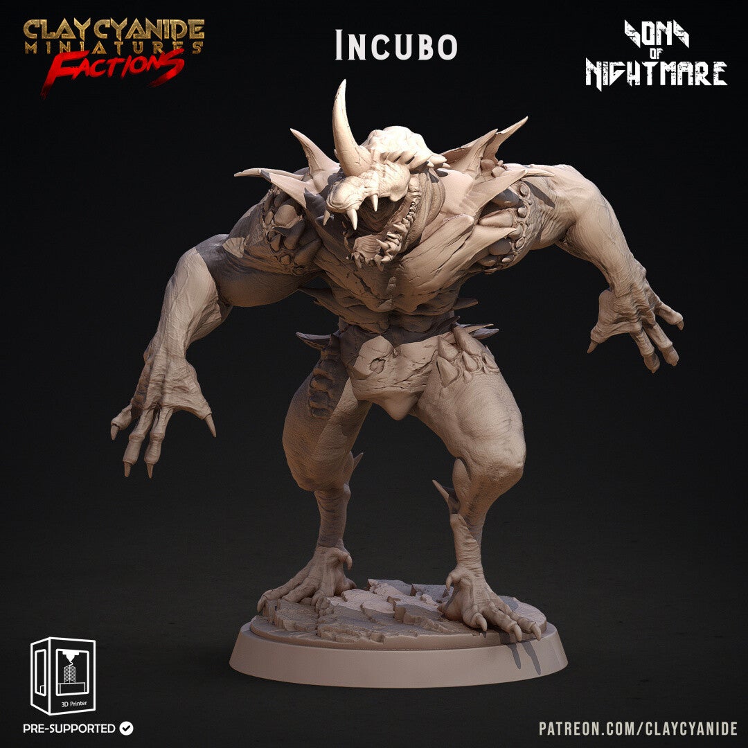 Sons of Nightmare - Incubo - 32mm model - by Clay Cyanide