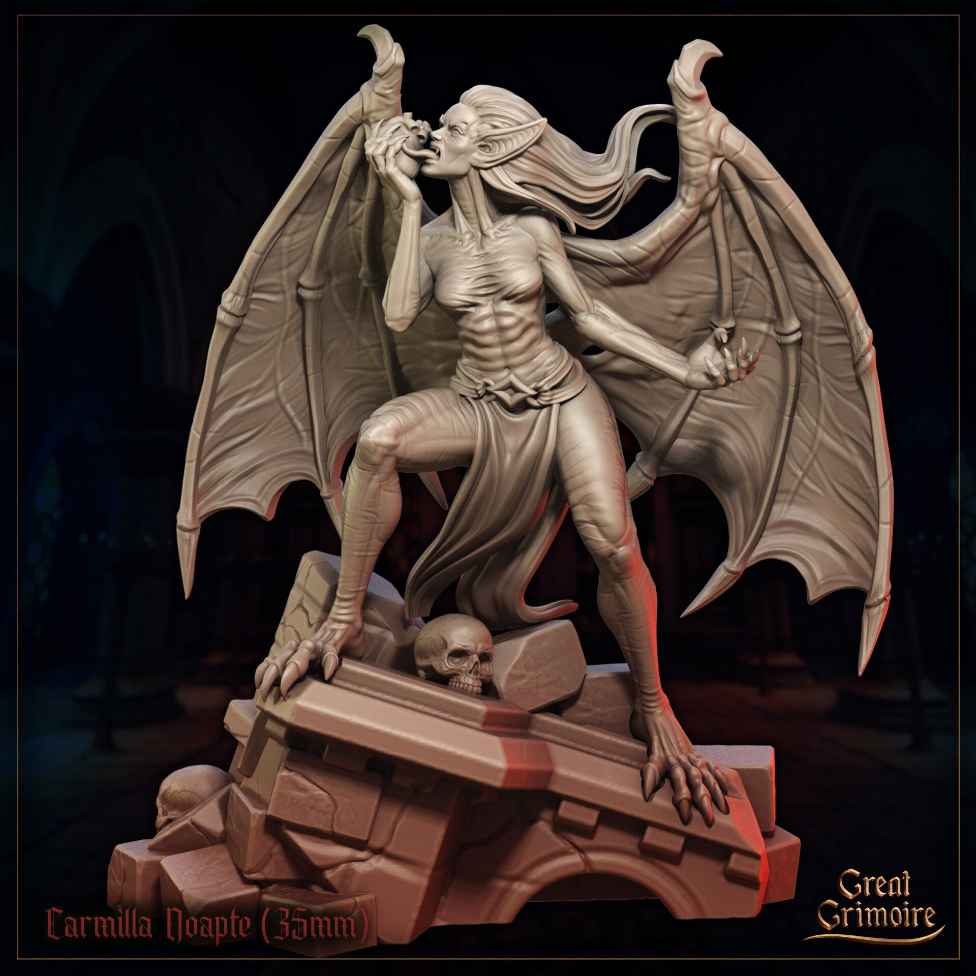 Shadows on the Blood Moon - Carmilla Noapte - 32mm - by Great Grimoire
