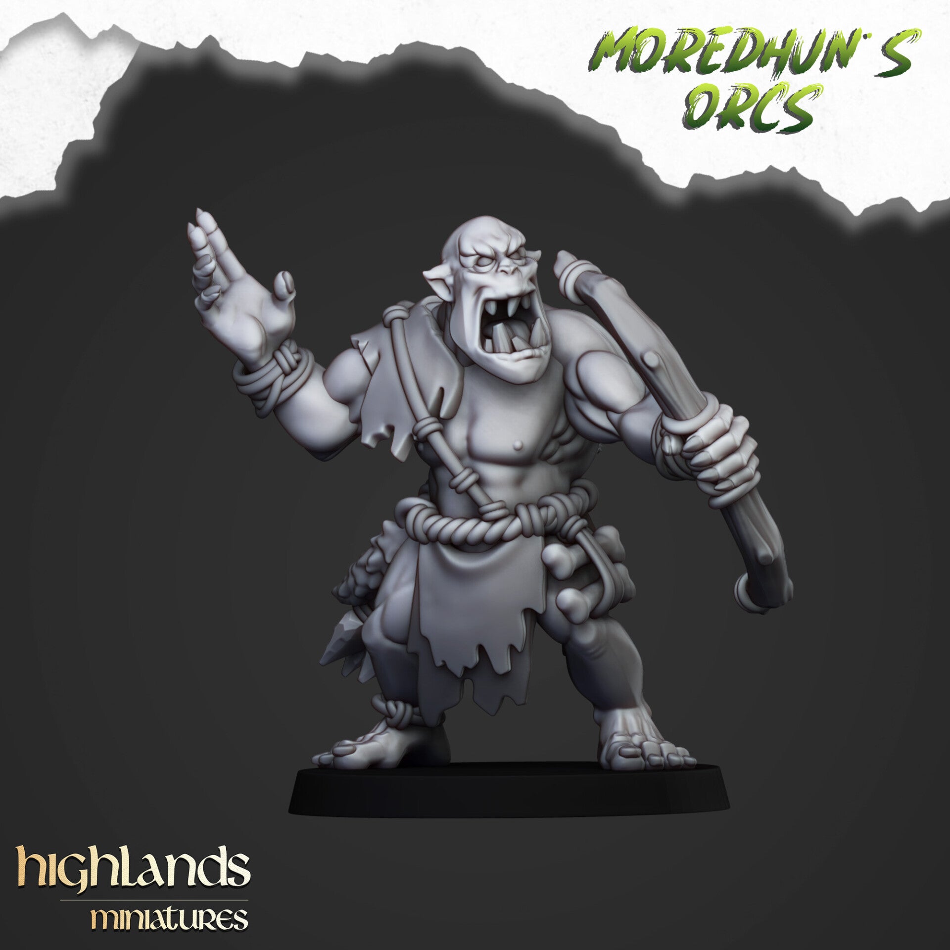 Moredhun's Orcs - Cave Orcs with bows 10x- By Highlands Miniatures