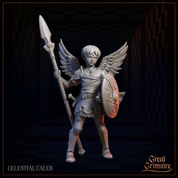 Luminous Legion - Celestial Caleb ( White Pawn) - 32mm - by Great Grimoire