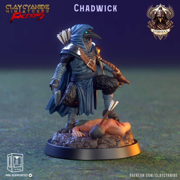 The Grimflock - Chadwick - 32mm model - by Clay Cyanide