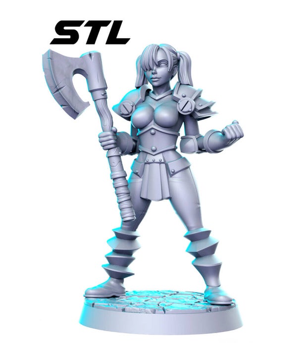 Myth Quest - Chaos Warrior 4 No Helmet- 32mm - by RN-Estudio