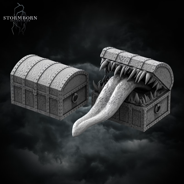 Mimic Chest (set) - Scale 32mm - by Stormborn Collectibles