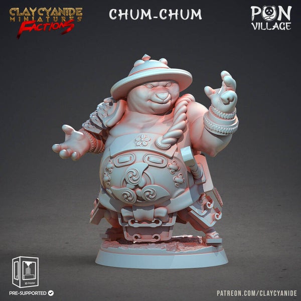 PON Village - Chum-Chum - 32mm Large model - by Clay Cyanide