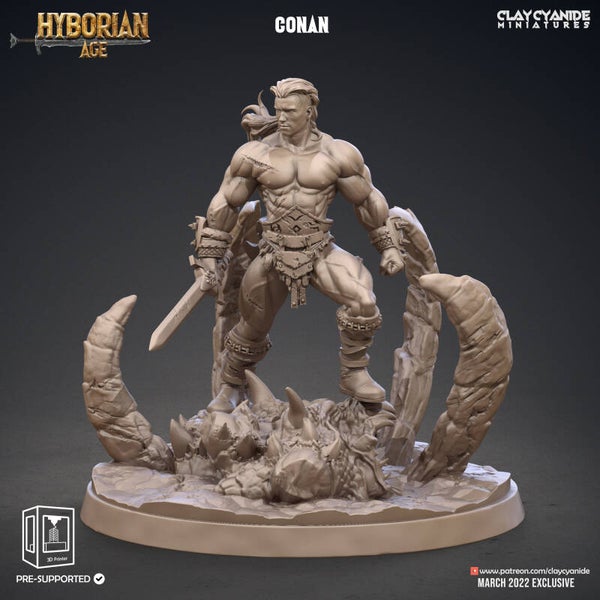 Hyborean Age - Conan 32mm+110% - by Clay Cyanide